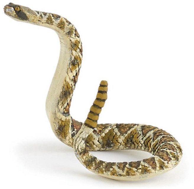 진짜같은 방울뱀 모형 완구 자연학습 교구 흡사 미니모형 동물농장 애니몰, 1개