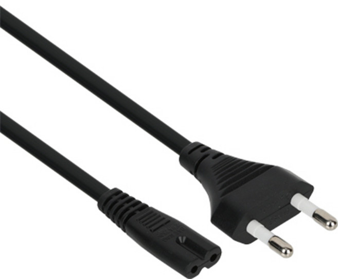 220V 전용 2구(8자) AC 파워 케이블 0.6m(블랙) 넷매이트NMP-KPC806B, 1개