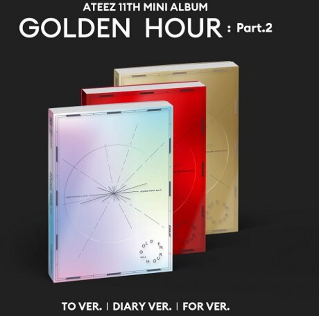 에이티즈 ATEEZ 앨범 - 미니 11집 GOLDEN HOUR : Part.2 포토북 버전선택, Diary(빨)
