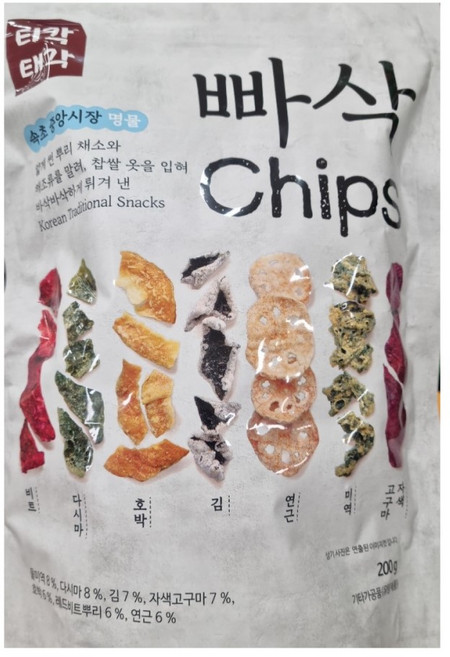 COLOR FOODS 컬러푸드 빠삭 Chips 200g 야채칩, 1개