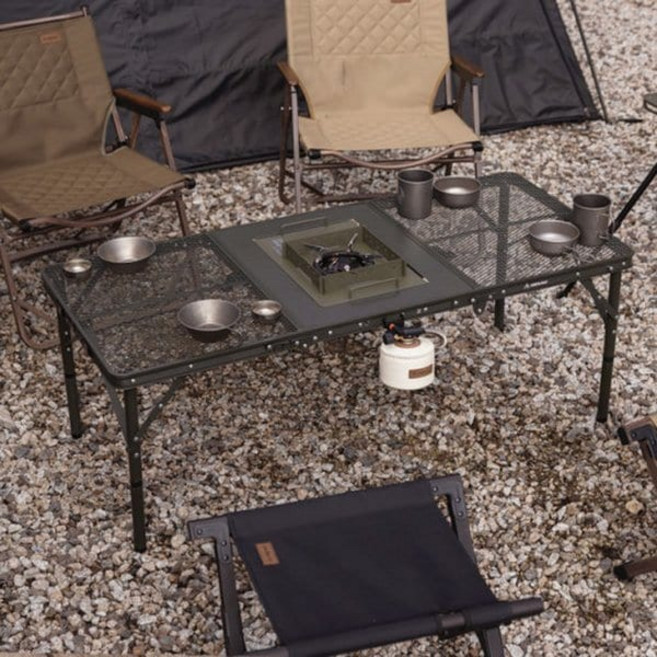 아베나키 3폴딩 아이언메쉬 IGT 테이블 (2단 높이조절/좌식)