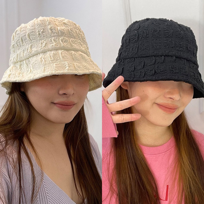 이너피아 여성 벙거지 모자 여자 블랙 화이트 검정 모자