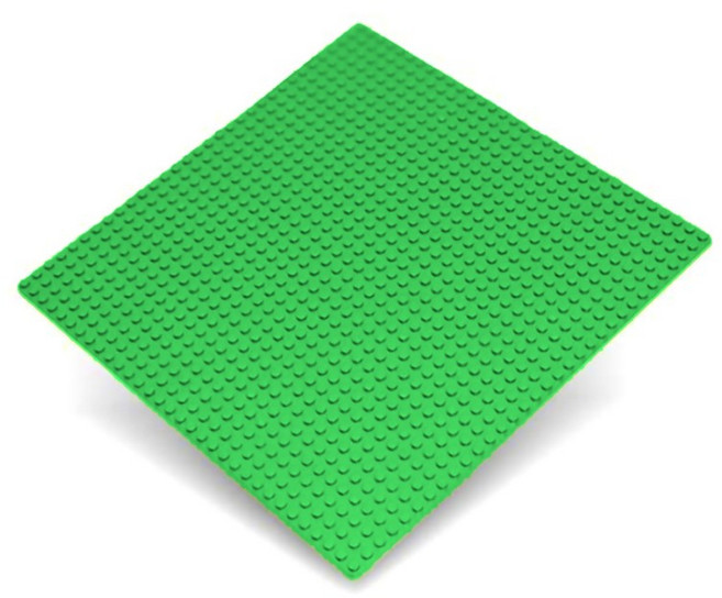 積木底板 32x32 小顆粒, 草綠, 1個