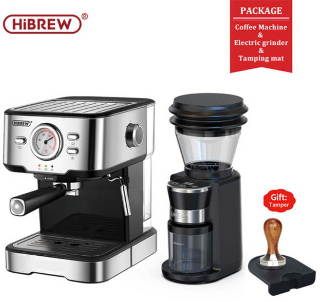 HiBREW-커피 머신 Cafetera 20 바 에스프레소 inox 반자동 카푸치노 온수 스팀 온도 디스플레이 H5 에스프레소 커피 머신, H5 G3 Tamper Mat_CHINA | EU