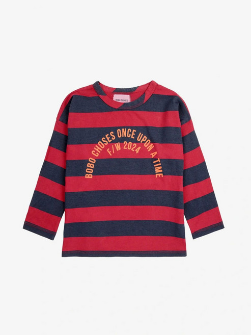 보보쇼즈 24FW 아동 긴팔 티셔츠 Bobo Circle stripes T-shirt B224AC016