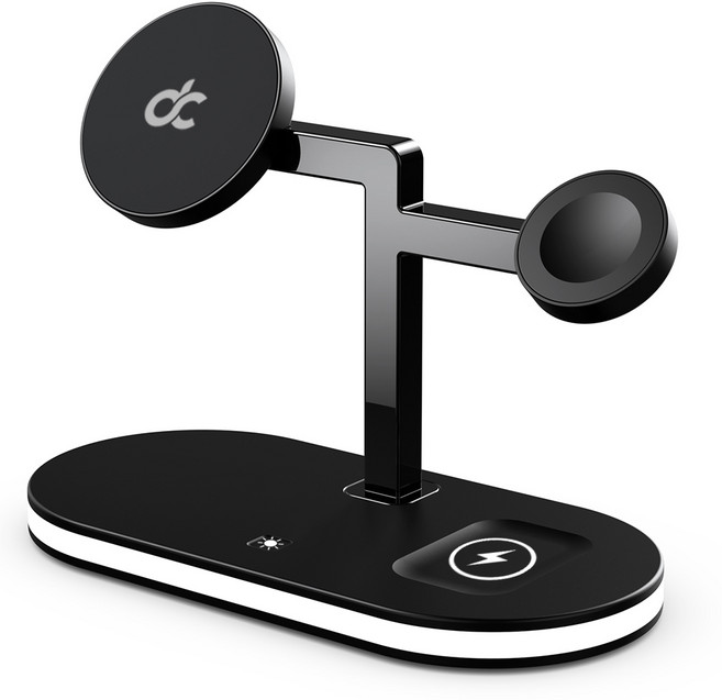 트리 맥세이프 충전기 3in1 아이폰 애플워치 호환 무선 충전기 15W, 애플 화이트, 5in1 트리  애플