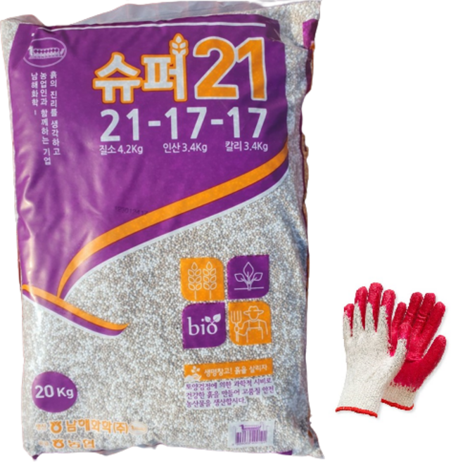 슈퍼21복합비료 20kg 제2종 고성분비료 21-17-17, 1개