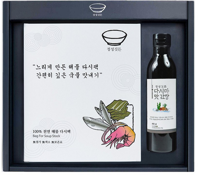 [정성깃든] 천연조미료 맛간장 천연해물 다시팩 감칠맛 2종 선물세트, 1개, 170g