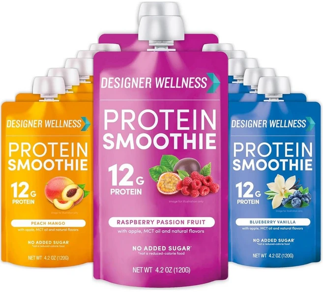 Designer Wellness 디자이너웰니스 프로틴 스무디 리얼 슈퍼 프루트 다양한맛 120g 12팩 - 쿠팡