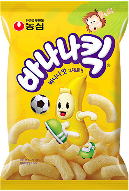 농심 바나나킥, 75g, 11개