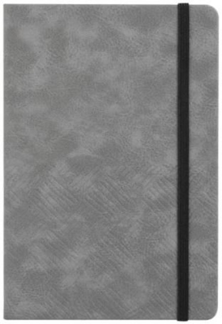 DELI) EN123L 가죽커버 다이어리A5(80매) 1권, 그레이