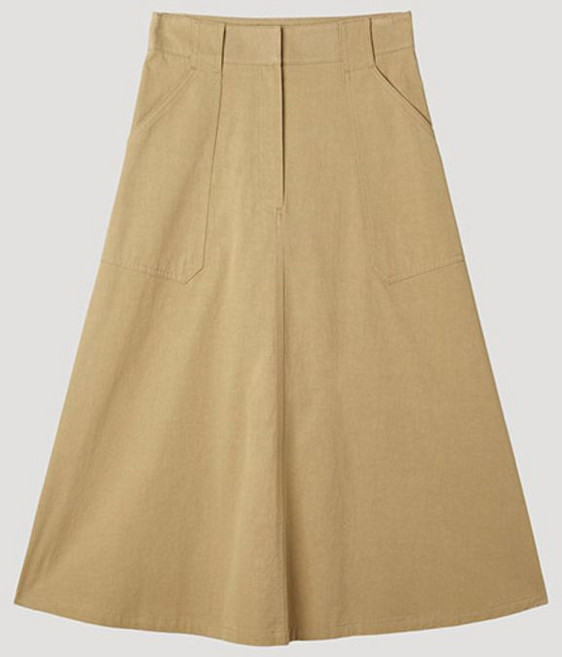 쉬즈미스 코튼 플레어 롱 스커트 SWWSKP21020 CA