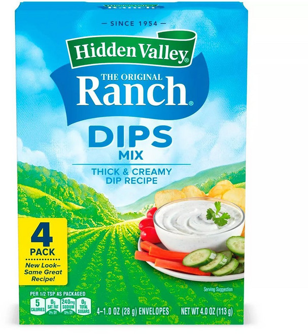 [미국직배송]히든밸리 오리지널 랜치 드레싱 믹스 시즈닝 Hidden Valley Dressing Mix, 113g, 1개