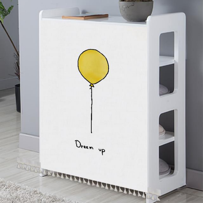 찍찍이 벨크로 패브릭 가리개 옷장 선반 책장 가림천 가림막 커튼 드로잉1 S