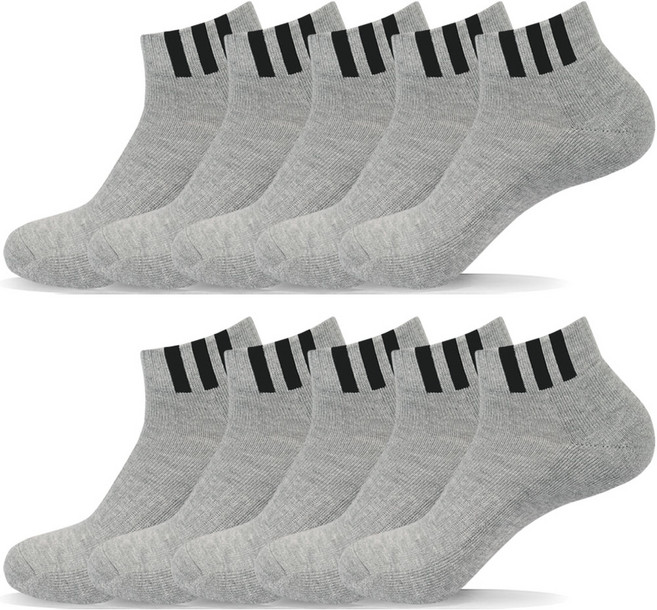 메가양말 삼선 이중바닥 남자 스포츠양말 단목 10켤레 국산고품질, 10개, 그레이