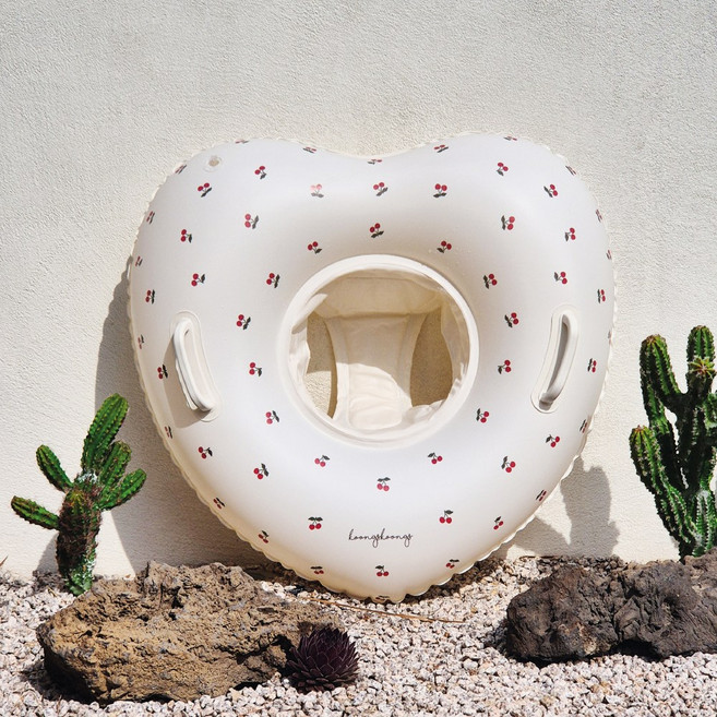 쿵스쿵스 하트링 보행기튜브 아기 튜브 유아 러블리 글리터 국산 감성 여름, 1개, 르체리