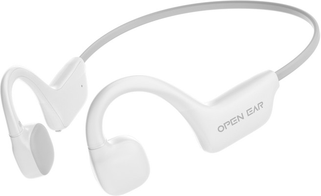THOUSTA 넥밴드 오픈형 스포츠형 IPX5 무선 골전도 블루투스 이어폰, M52-화이트