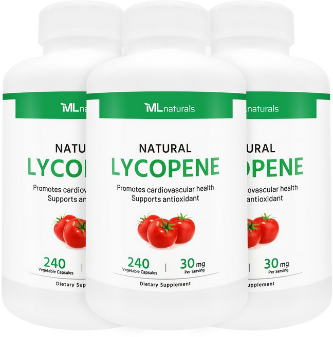 [미국빠른직구] 신제품 마이라이프 내추럴스 라이코펜 30 mg, 240정, 3개