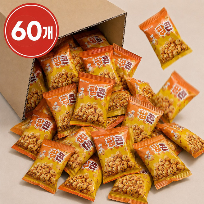 미니팝콘 미니미 개별포장 카라멜맛 60개 학교간식 사무실간식, 12g