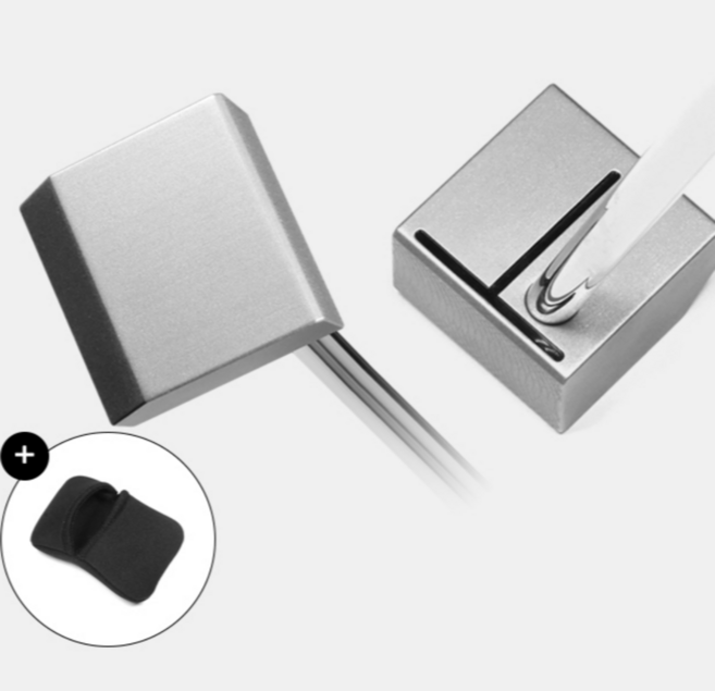 정타연습용 남녀공용 미니 망치 큐브퍼터 (32인치~35인치) 길이선택, 1개, 실버