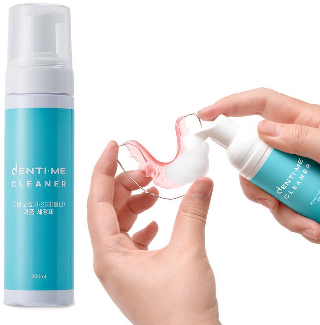 교정 유지장치 틀니 세척 덴티미 클리너, 1개, 200ml