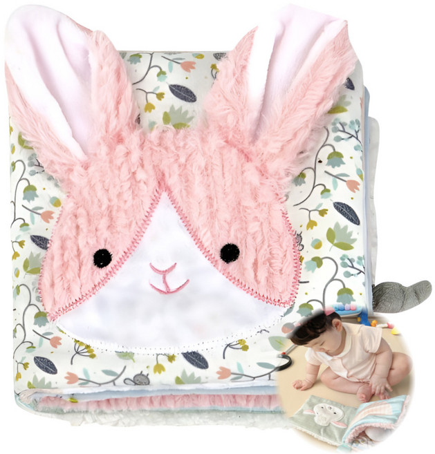 캐스비 오감발달 헝겊책 초점책 토끼인형, 3.첫두뇌계발그림책