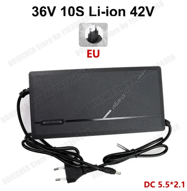 36V 48V 60V 72V 충전기 2A 3A 5A 10S 13S 16S 20S 리튬 이온 배터리 팩 42V 54.6V 84V Ebike 스마트 고속, 02 2A, 04 DC 36V-42V 10S EU