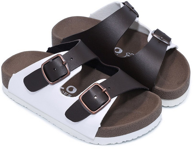 POLO S.B.D.P.-SHOES 跳色小方釦休閒童拖鞋