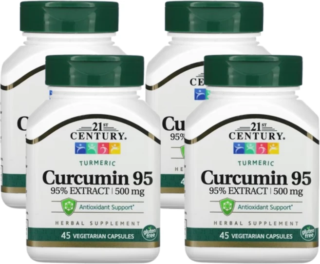 21세기센트리 커큐민 95 500mg 베지테리안 캡슐, 45정, 4개 - 쿠팡