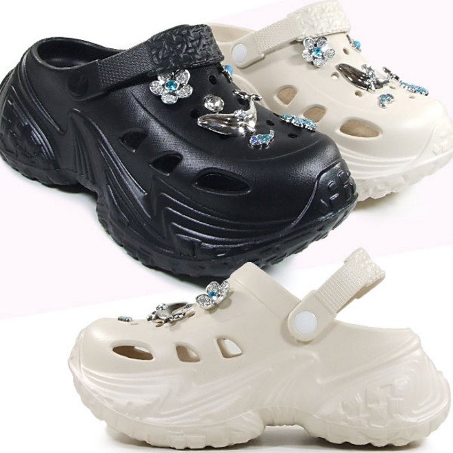 [슈엔몰] DE5882 / 7cm통굽 발편한 여성 eva 여름 샌들 슬리퍼 아쿠아슈즈 키높이 펀칭 웨지힐 신발