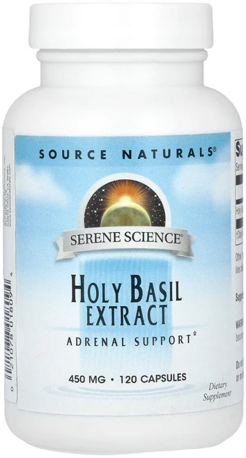 소스내추럴스 Serene Science 홀리 바질 추출물 450mg 캡슐 120정, 1개, 1개 - 쿠팡