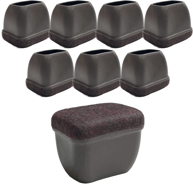 네츄라이프 의자발 커버 3세대 직사각형, 딥브라운, 8p