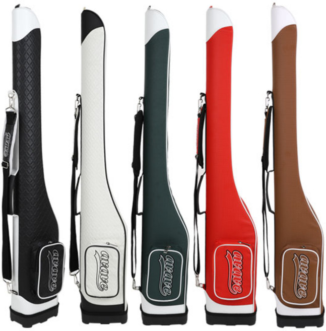 [어베이브] 파크골프채 가방 하드케이스 솔리드 더블 스탠드 (클럽 2개수납), 그린