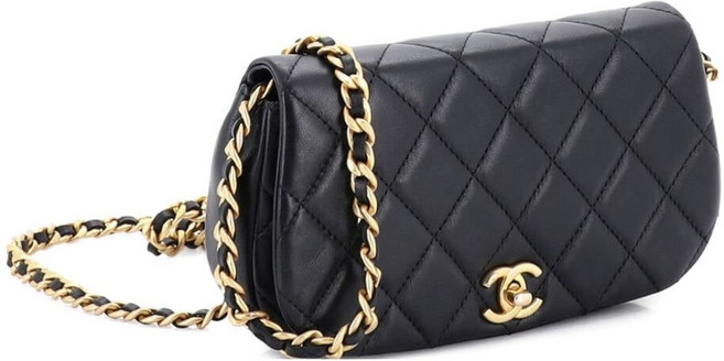 샤넬 중고 코코 메일 클러치 체인 퀼팅 카프스킨 크로스 백