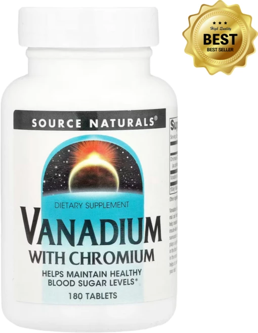 소스내추럴스 바나듐 1mg 크로뮴 함유 200mcg 180정 / 해외직구 미국정품, 1개 - 쿠팡