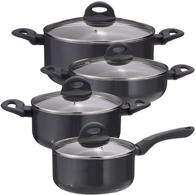 가정용 다기능 냄비 8종세트, 모노크롬, 1세트, 단일하다.