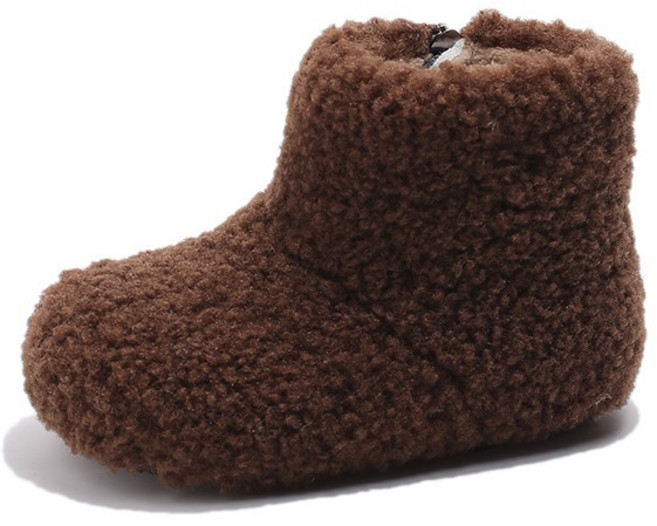 Annie 兒童加絨毛毛靴，冬季保暖女童男童短靴雪靴