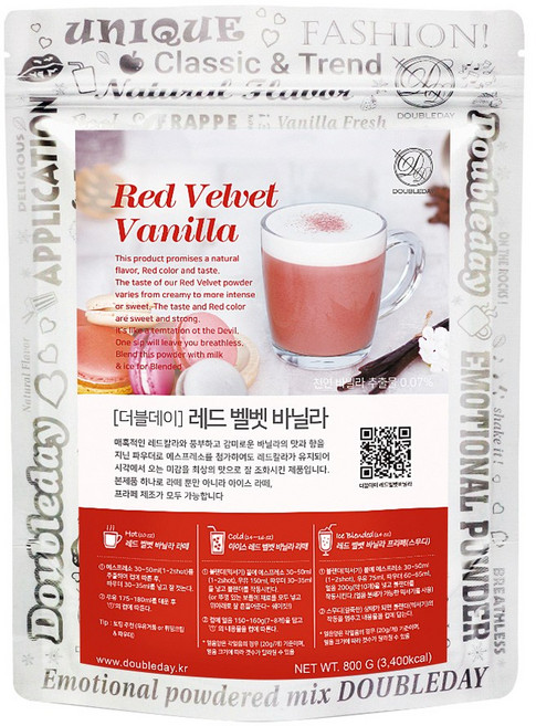 더블데이 레드 벨벳 바닐라 라떼 파우더, 1개, 800g, 1개입, 1개입