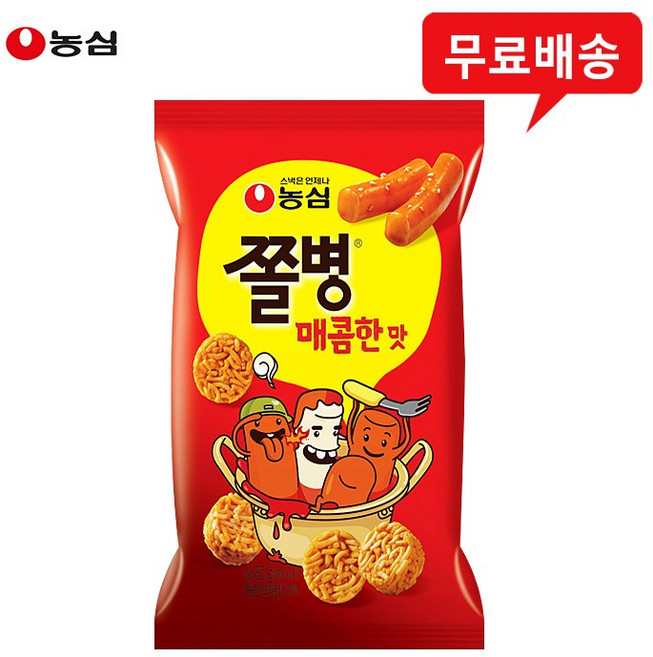 쫄병스낵 매콤한맛, 82g, 12개