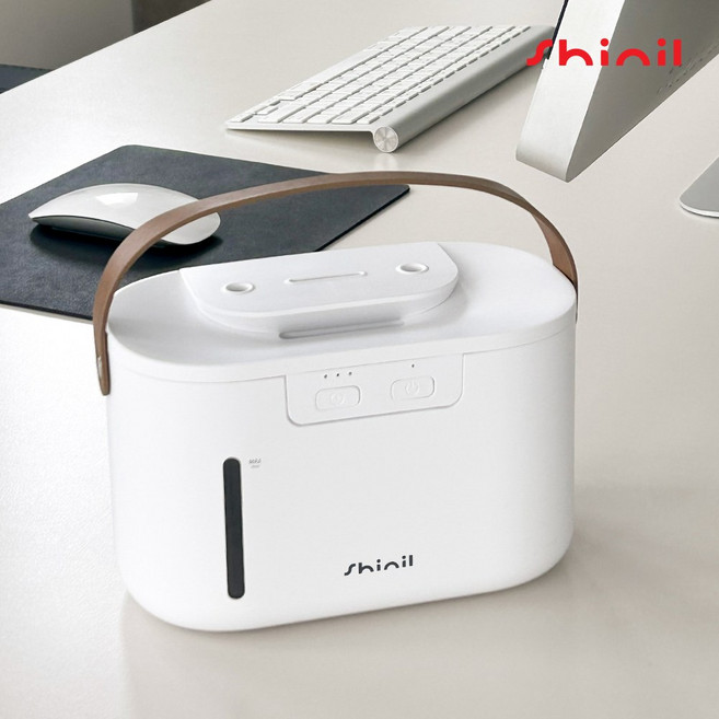 신일 듀얼 미니가습기 초음파 휴대용 무선 사무실 탁상용 통세척 소형 책상 1L, SUH-M10BCK