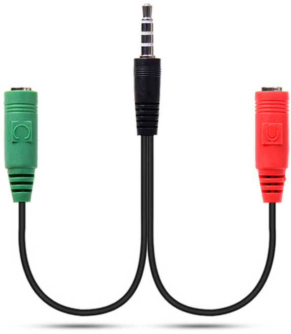 스트레오케이블 3.5mm Y자 케이블 마이크 헤드셋 노트북 태블릿PC 스마트폰 연결, SS-AUX01