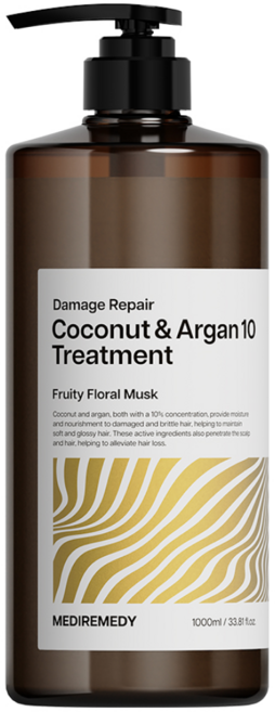 메디레머디 코코넛 앤 아르간 10 극손상 탈모 트리트먼트, 1개, 1L