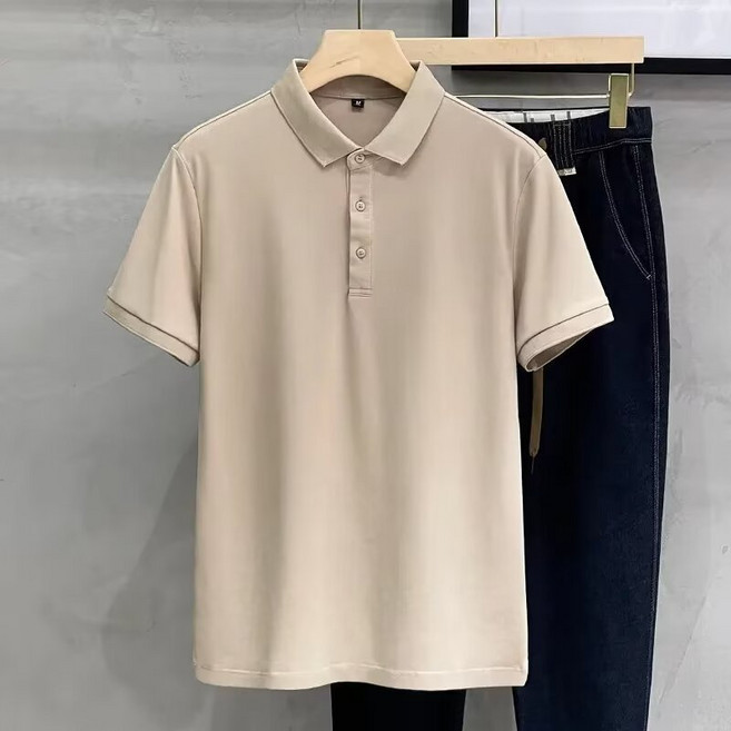 涼感POLO衫【M-5XL】素色商務休閒POLO衫