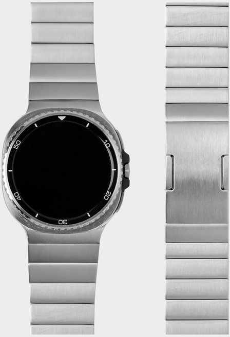 티엑스엘엑스 갤럭시워치 8 클래식 티타늄 링크 브레이슬릿 스트랩, 1개, 실버