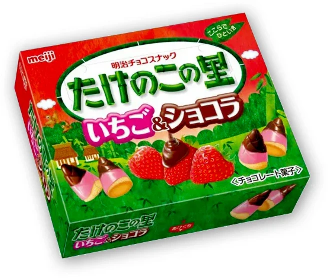 일본 meiji 메이지 타케노코노 사토 딸기 쇼콜라 61g, 1개