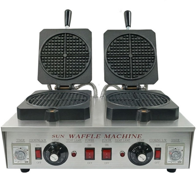 와플기계 태양산업와플제조기 업소용 아메리칸 사각2구 (필수도구세트증정) AM-202, 1개