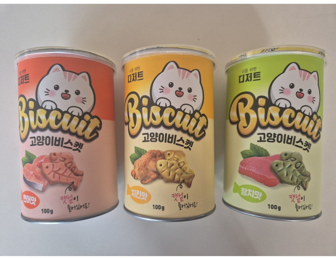 너를위한디저트 고양이 비스켓 간식 캣닢, 혼합맛(참치/치킨/연어), 300g, 1세트