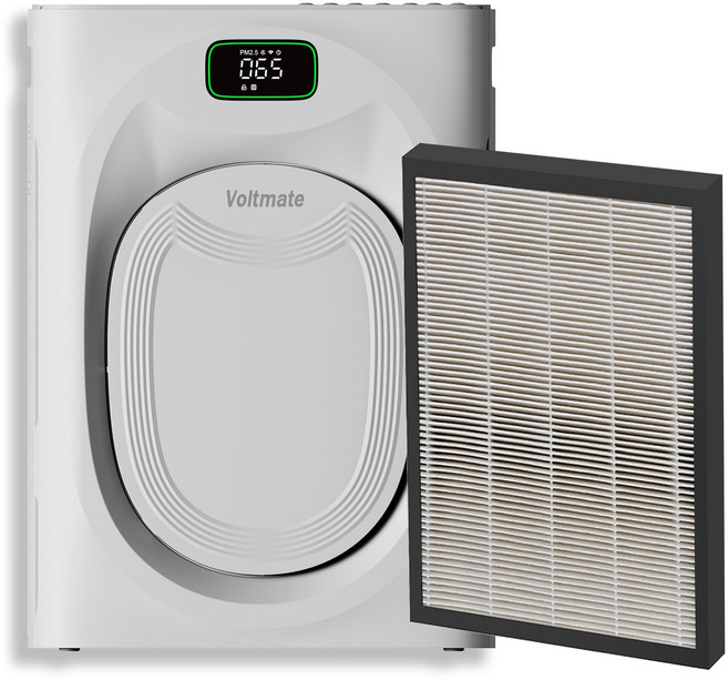 Voltmate 가정용 대형 공기청정기 반려동물 모발 털포집기 20평 실내용 사무실용 저소음 스마트 청정기, 필터(한 세트에 2장 포함), P280