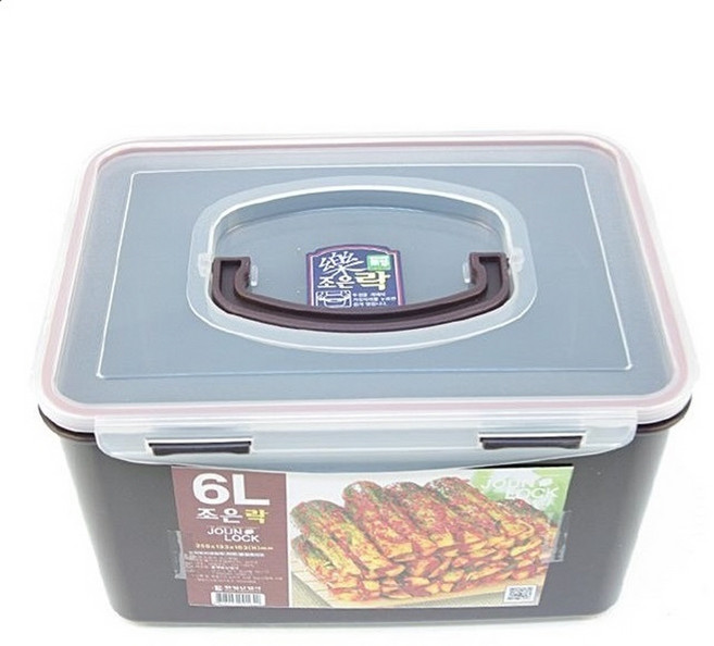 맑은 국내생산 밀폐용기 반찬통 김치통 조은락 김장통 (옵션선택), 1개, 초코 6L