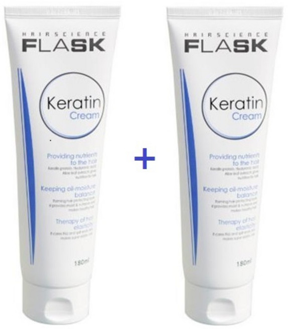 플라스크 케라틴 크림 트리트먼트 180ml 2개